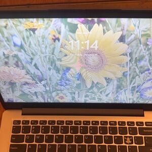 Lenovo Silver Laptop with Unique Stickers